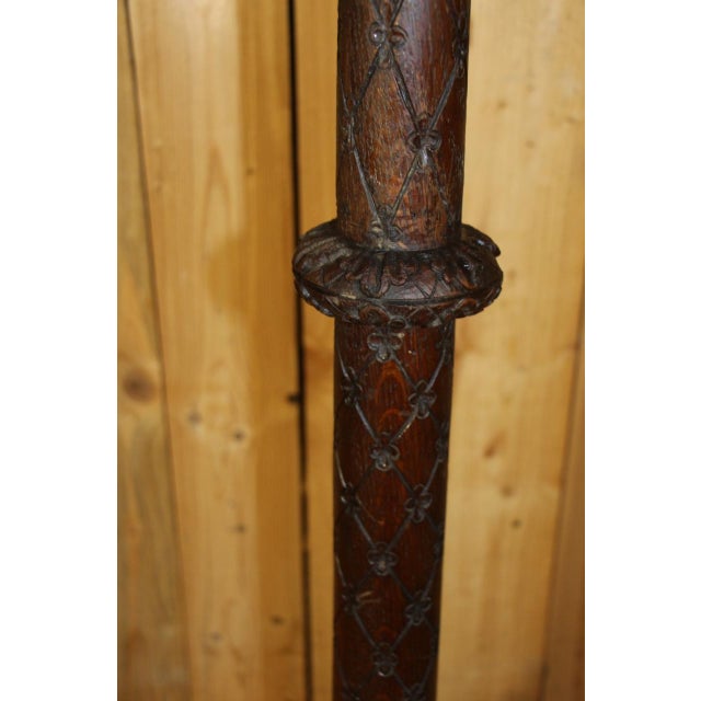19th Century Wooden Candleholder For Sale - Image 6 of 11