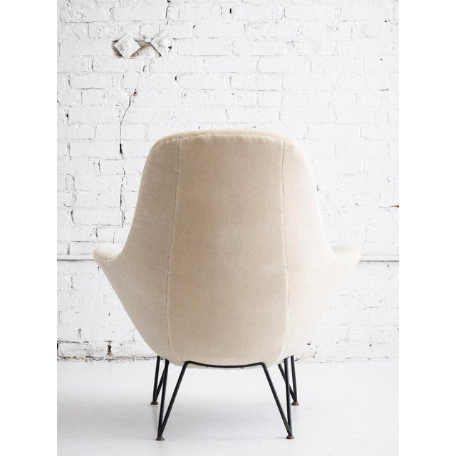 Metal 1950’s Italian Womb Chair by Lenzi Italy For Sale - Image 7 of 8