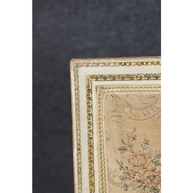1930's French Louis XVI Style Antique Parcel Gilt Settee For Sale - Image 10 of 12