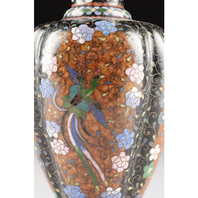 Pair Late 19th Century Japanese Cloisonne Bud Vases For Sale - Image 9 of 11