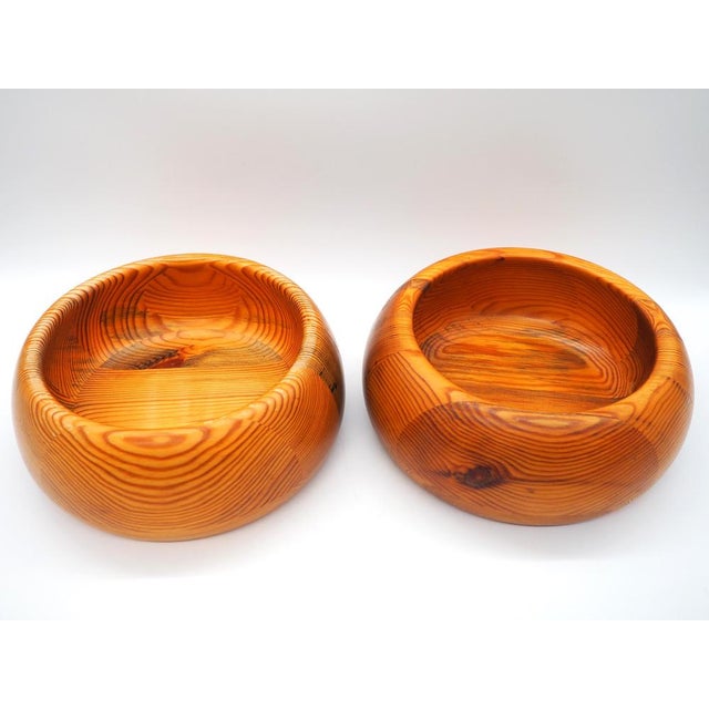 1970s Pine Bowls from Smålandsslöjd Värnamo, Set of 2 For Sale - Image 5 of 11