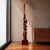 Vintage Chinoiserie Intricately Hand Carved Double Foo Dog Floor Lamp With Helix Top Section Floor Lamp For Sale - Image 11 of 12