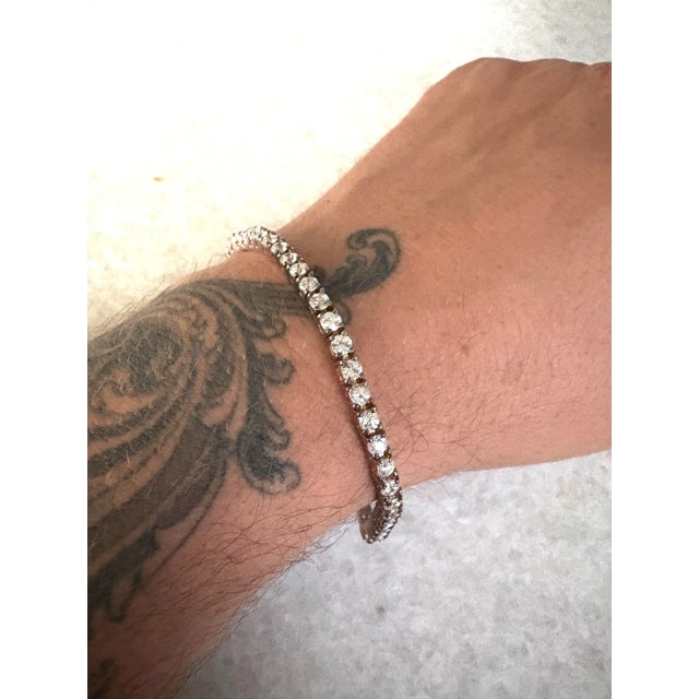 Vintage sterling silver and CZ tennis bracelet