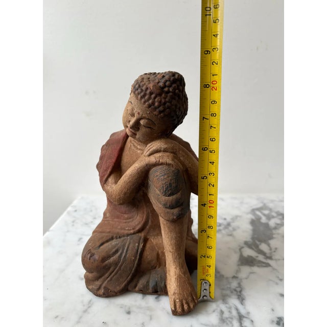 Antique Liao Dynasty Wooden Buddha Statue For Sale - Image 4 of 7