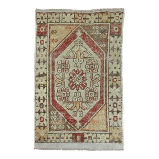 Vintage Rustic Turkish Rug - 2'7" x 3'11" For Sale