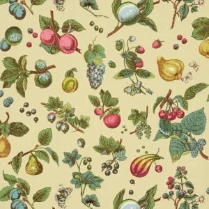 SAMPLE - Schumacher Berry Grove Wallpaper In Butter