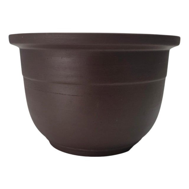 Chinese Tokoname Yixing Clay Bonsai Pot Round Basin Planter 9" For Sale
