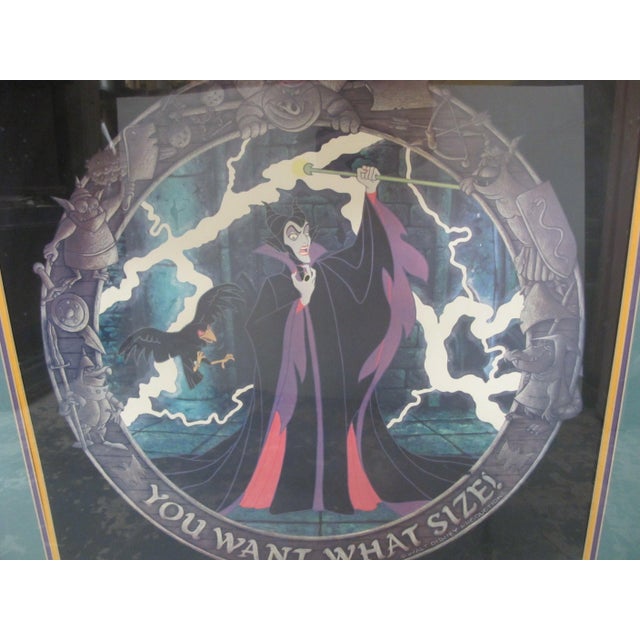 Green Walt Disney Maleficent 'You Want What Size!' Sleeping Beauty Ooak Display Print For Sale - Image 8 of 17