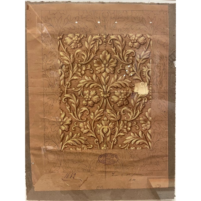 Antique French Wall Covering Strike-Off For Sale In Los Angeles - Image 6 of 12