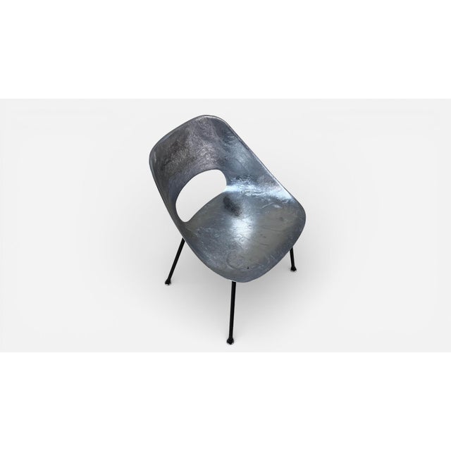 Silver 1950s Tulipe Chairs by Pierre Guariche for Steiner (Set of 4) For Sale - Image 8 of 11