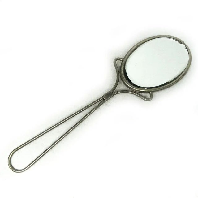 Metal Art Deco Make-Up Mirror, Poland, 1930s For Sale - Image 7 of 7