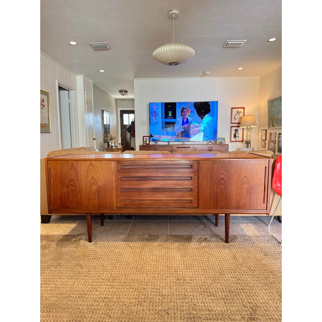 Mid-Century Modern A Vintage Teak Sideboard by Danish Designer Johannes Andersen for Silkeborg Møbelfabrik, Circa 1960s., Attributed For Sale - Image 3 of 12
