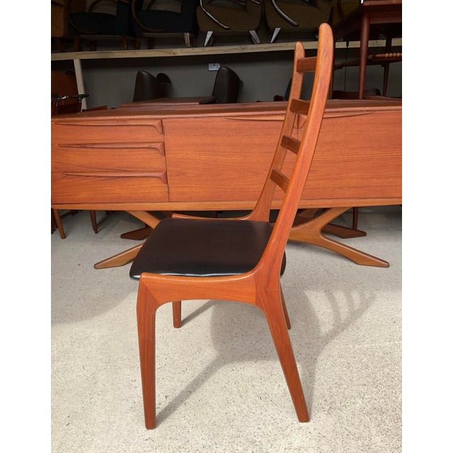 Midcentury Modern Danish Teak Dining Chairs by Kai Kristiansen, Set of 6 For Sale - Image 9 of 18