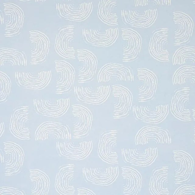 Not Yet Made - Made To Order Sample - Schumacher X Caroline Z Hurley Quansoo Wallpaper in Ivory on Sky For Sale - Image 5 of 5