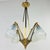 1930s French Art Deco Milk Glass Chandelier For Sale In Dallas - Image 6 of 12