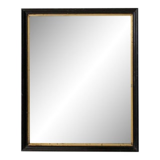19th Century France Napoleon III Black Wood Mirror For Sale