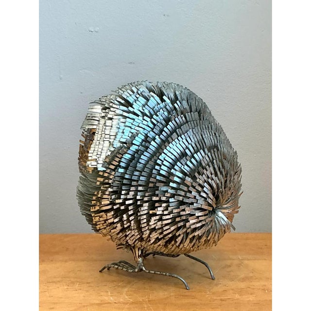 Sergio Bustamante Metal Owl Sculpture For Sale In West Palm - Image 6 of 13