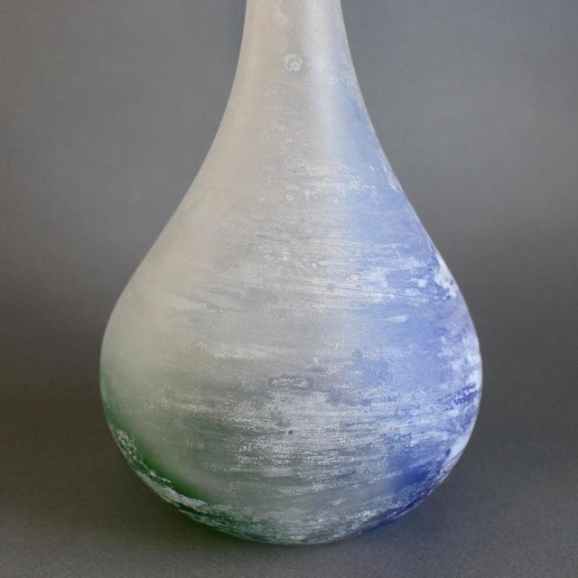 Glass Vintage Scavo Murano Glass Vase from La Murrina, 1970s For Sale - Image 7 of 18