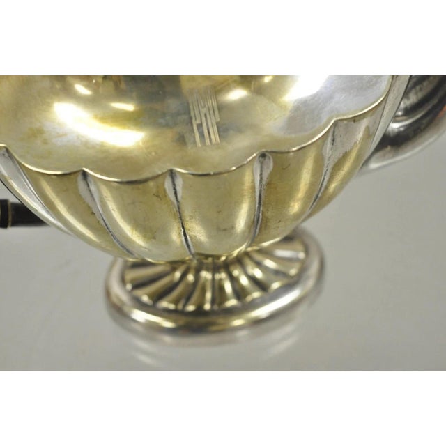 Silver Antique Victorian l.b.s. Co England Silver Plated "Pmp" Monogram Tea Pot For Sale - Image 8 of 12