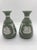Mid-Century Modern Vintage MCM Wedgwood Sage Jasperware Vases -Set of 2 For Sale - Image 3 of 4
