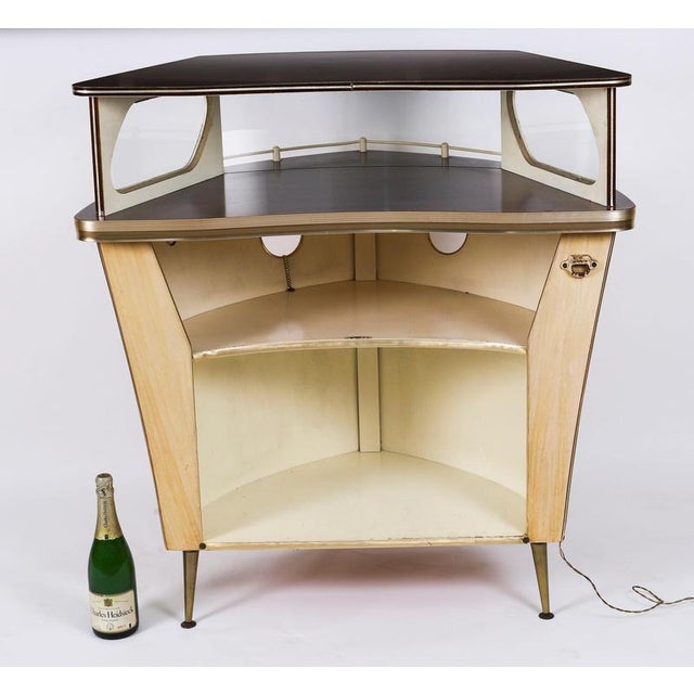 Vintage Modernist Boat Cocktail Bar by Umberto Mascagni for Harrods, 1950s For Sale - Image 17 of 18