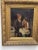 Gold Antique Oil Painting of Grandfather With Son, Framed For Sale - Image 8 of 12