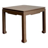 Vintage Boho Lacquered Grasscloth Game Table For Sale