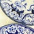 19th Century Blue Earthenware Flora Dessert Plates from Creil and Montereau, Set of 4 For Sale - Image 4 of 9