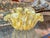 1950s Barovier & Toso Murano Yellow Spots Gold Flecks Italian Art Glass Flower Form Bowl For Sale - Image 13 of 16