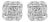 .925 Sterling Silver Round-Cut Diamond Accent Swirl Square Knot Stud Earrings (H-I Color, I2-I3 Clarity) For Sale