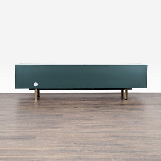 Wood Anthropologie Presti Rattan Three Drawer Media Console, Attributed For Sale - Image 7 of 10