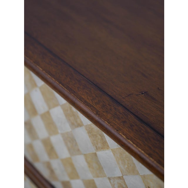 Wood Butler Mahogany 4 Drawer Decorator Chest W. Shell Front Drawers For Sale - Image 7 of 18