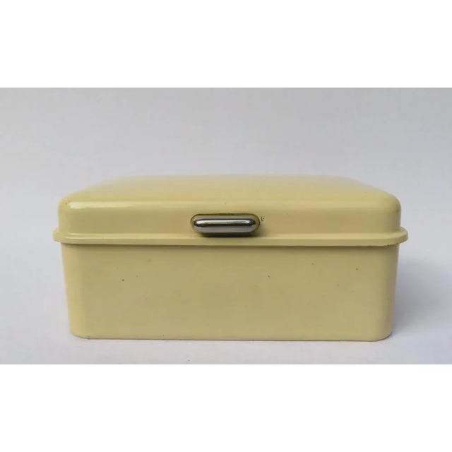Bauhaus Nickel-Plated Metal and Beige Lacquered Biscuit Tin by Marianne Brandt for Ruppel-Werke, 1926 For Sale - Image 11 of 11