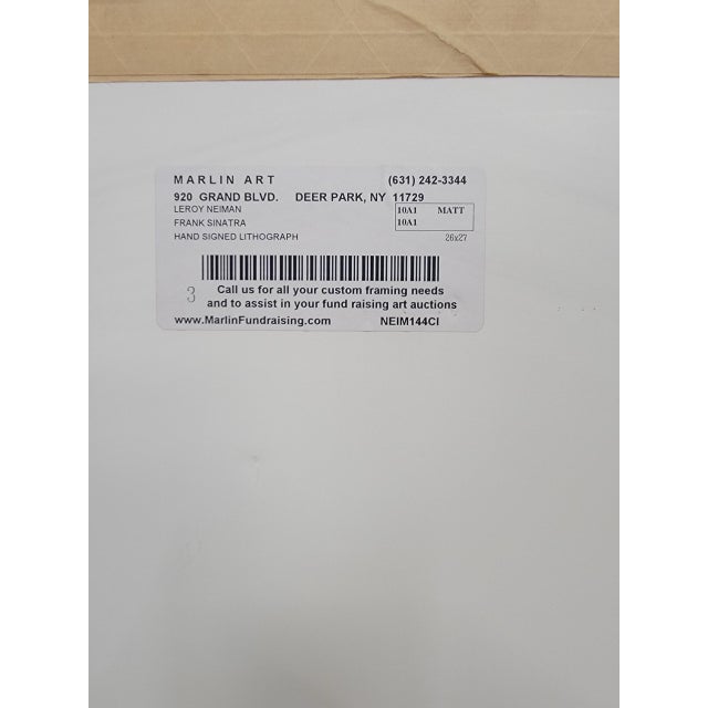 Leroy Neiman Frank Sinatra Custom Framed & Hand Signed Lithograph For Sale - Image 4 of 9