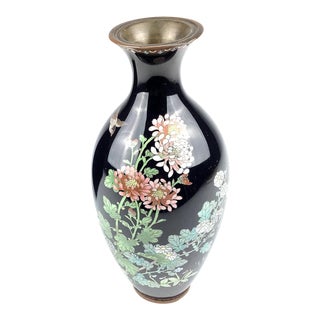 Meiji Period Japanese Cloisonne Vase For Sale