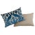 Boho Chic Schumacher Pavone Velvet 20" Lumbar Pillow in Peacock & Sand For Sale - Image 3 of 5