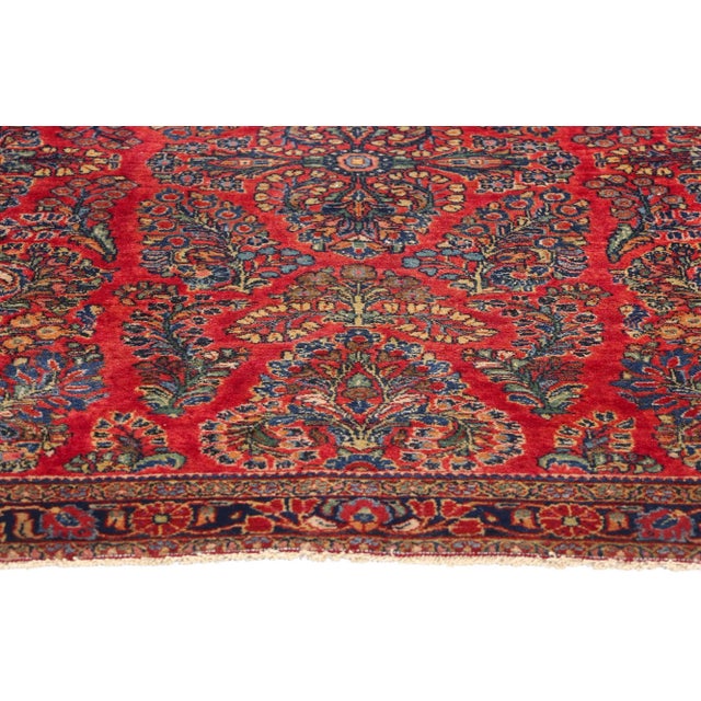 Vintage Persian Sarouk Rug - 03'05 X 04'09 For Sale - Image 4 of 9