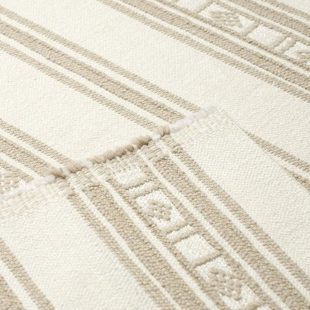 Schumacher SAMPLE - Schumacher Buena Vista Fabric In Wheat For Sale - Image 4 of 4