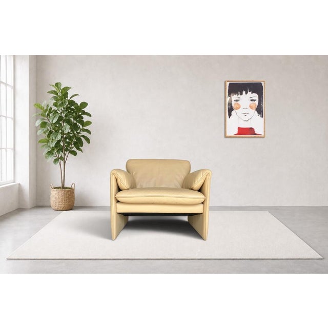 1980s Leather Armchair by Axel Enthoven for Leolux, 1983 For Sale - Image 5 of 14