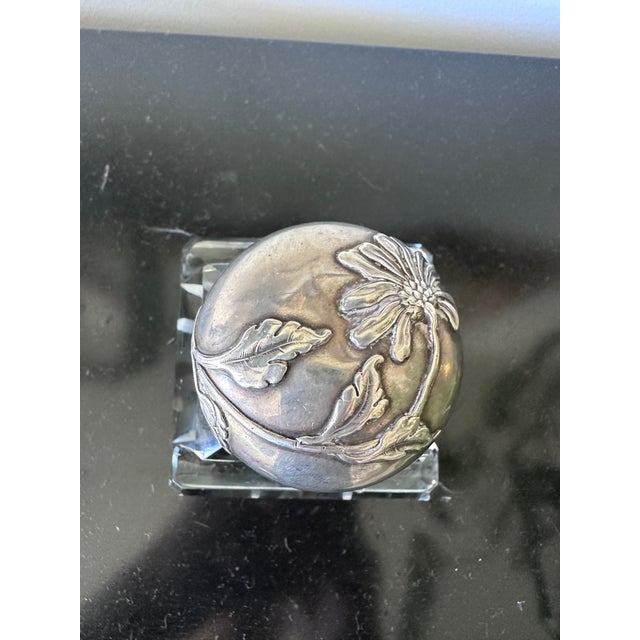 Imperial Russian Silver and Crystal Inkwell For Sale - Image 4 of 9