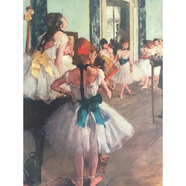 Edgar Degas Vintage 1960 Impressionist Large Fine Art Lithograph Print " La Classe De Danse " 1874 For Sale - Image 9 of 13