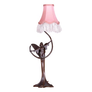 Art Nouveau Table Lamp in Brass, 1890s For Sale