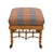 English William Switzer Faux Bamboo Ottoman - BenchWith Plaid Upholstery For Sale - Image 3 of 15