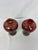 Mid-Century Modern 1970s Pair of Red Ruby Goldstone Murano Glass Vases For Sale - Image 3 of 7