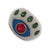 Metal Guardian Ruby & Emerald Evil Eye White Enamel Adjustable Ring For Sale - Image 7 of 10