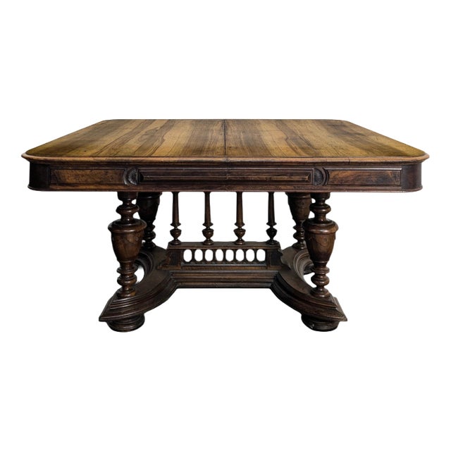 Renaissance Table in Solid Walnut For Sale