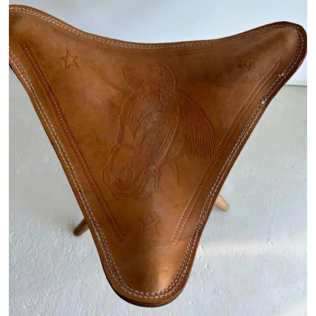 Boho Chic 1960s Western Tripod Camping Chair For Sale - Image 3 of 4