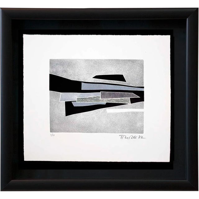 Modern Hans Richter Original Etching Hand Signed "As Mondrian..." For Sale