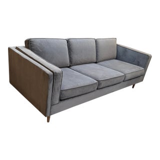Gus Modern Adelaide Mercury Velvet Sofa For Sale