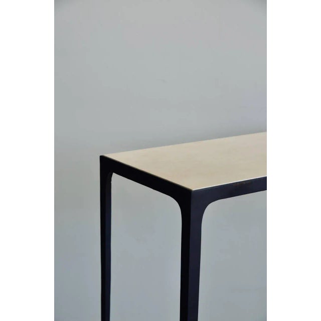 Not Yet Made - Made To Order Contemporary Design Frères "Esquisse" Wrought Iron and Parchment Consoles - a Pair For Sale - Image 5 of 8